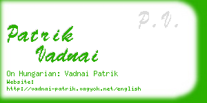 patrik vadnai business card